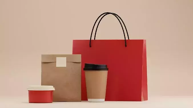 Takeaway set 3D model