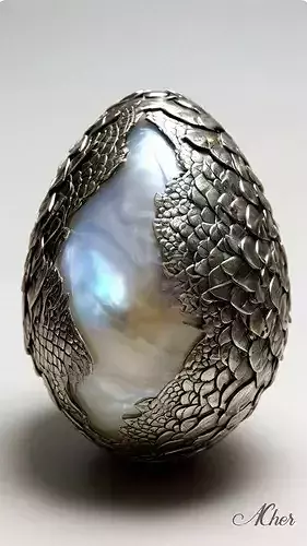 Dragon Realms Silver egg