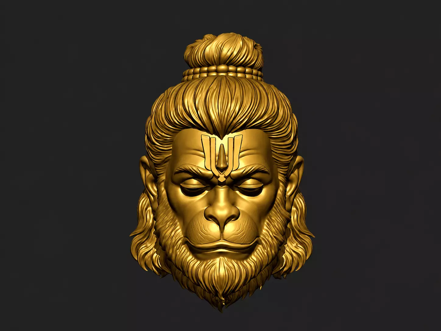Hanumaan Brooch 3D print model