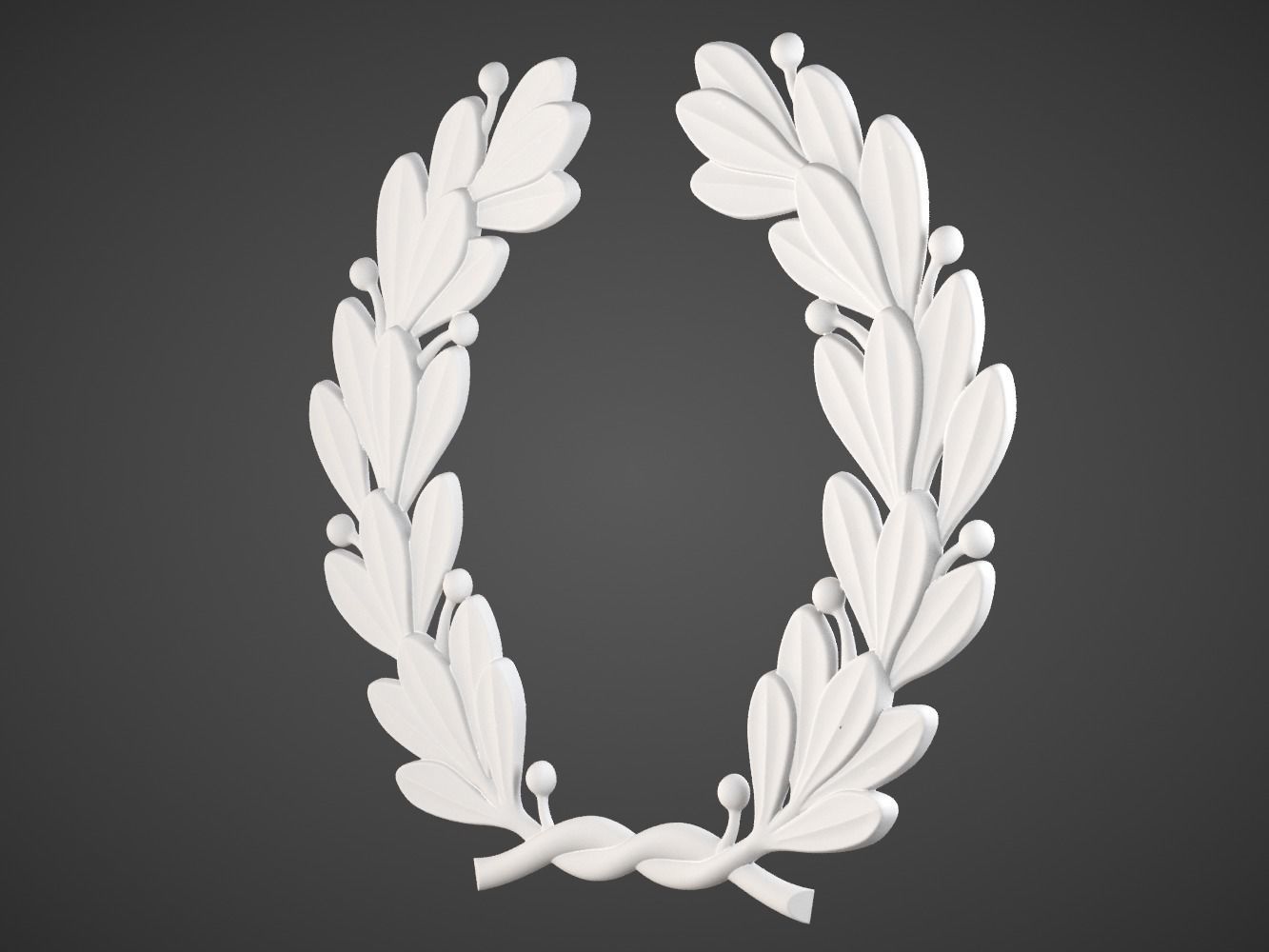Laurel Wreath 3D print model_3