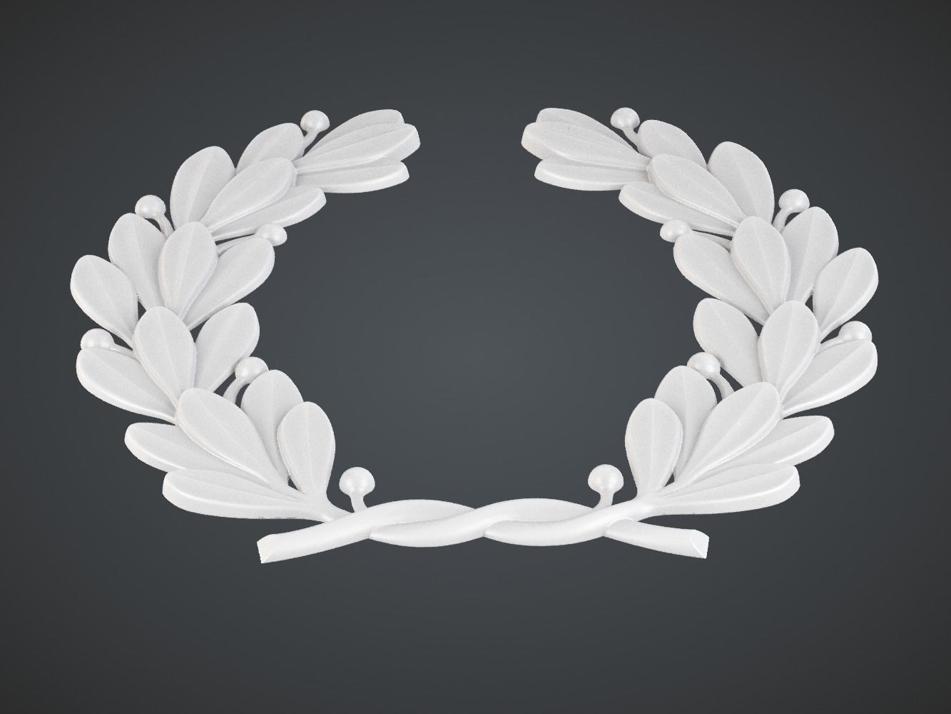 Laurel Wreath 3D print model_2
