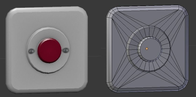 Button switch Free low-poly 3D model