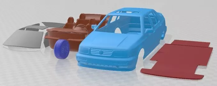 Volkswagen Jetta 1992 Printable Car 3D print model
