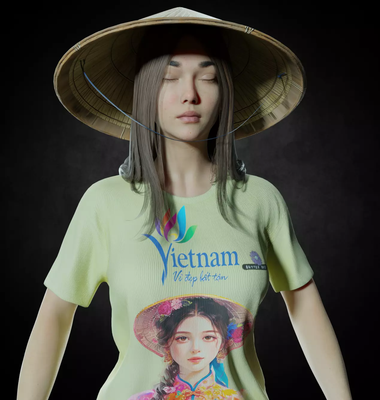 Asian Girl - Vietnamese PBR 8k high details rigged 2026 3D model