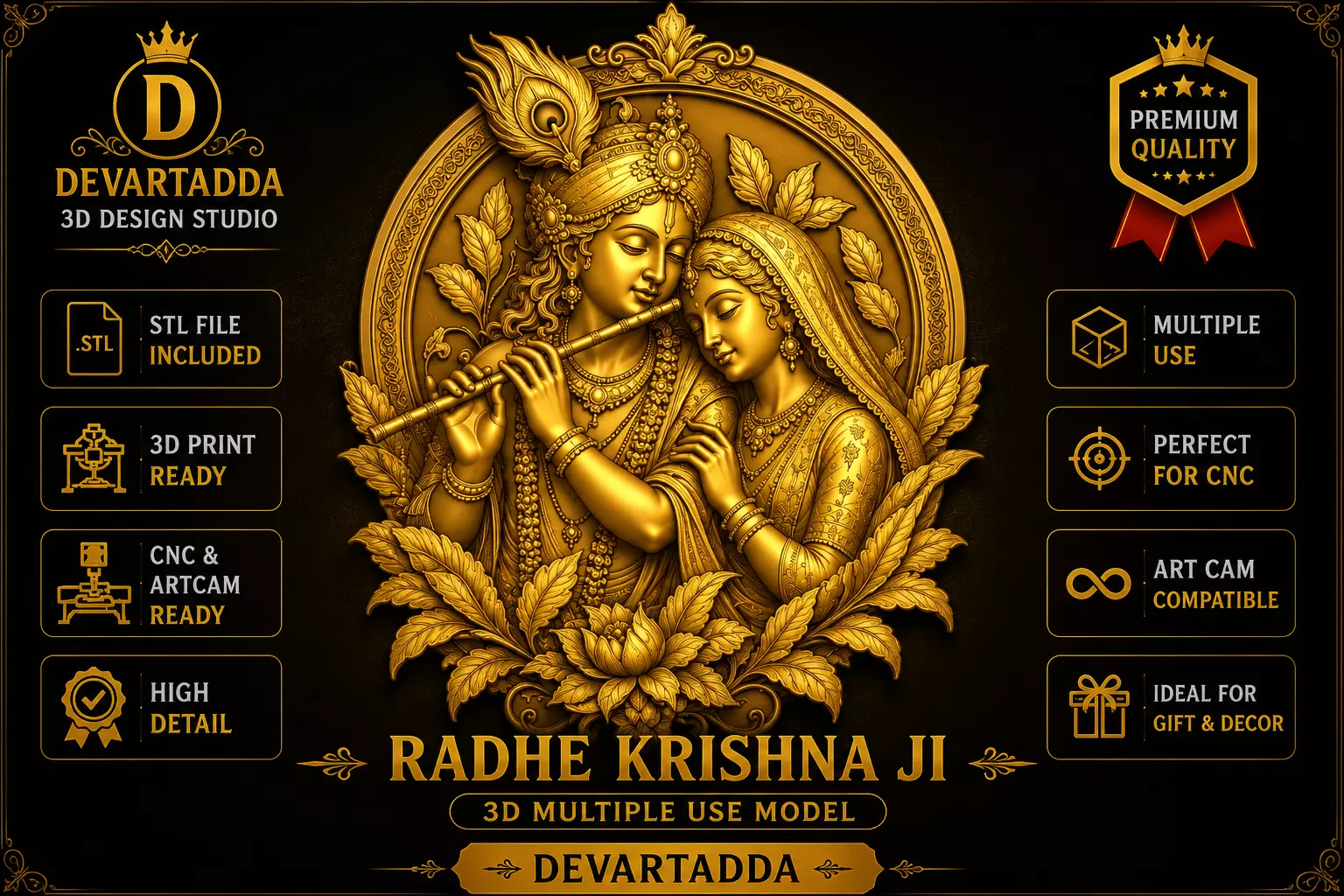 Radha Krishna Ji Multiple Use 3D Model 3D print model