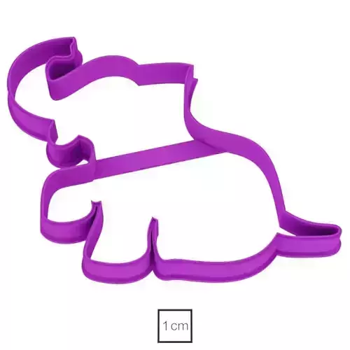 Baby elephant cookie cutter for professional