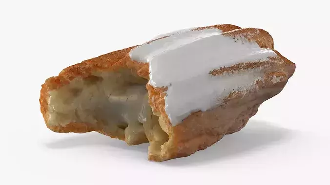 Eclair with Vanilla Cream Bite 3D model 2