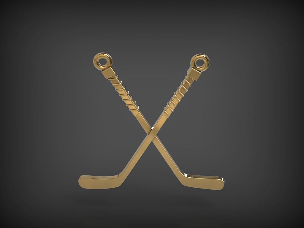 Hockey sticks - Pendant 3D print model_5