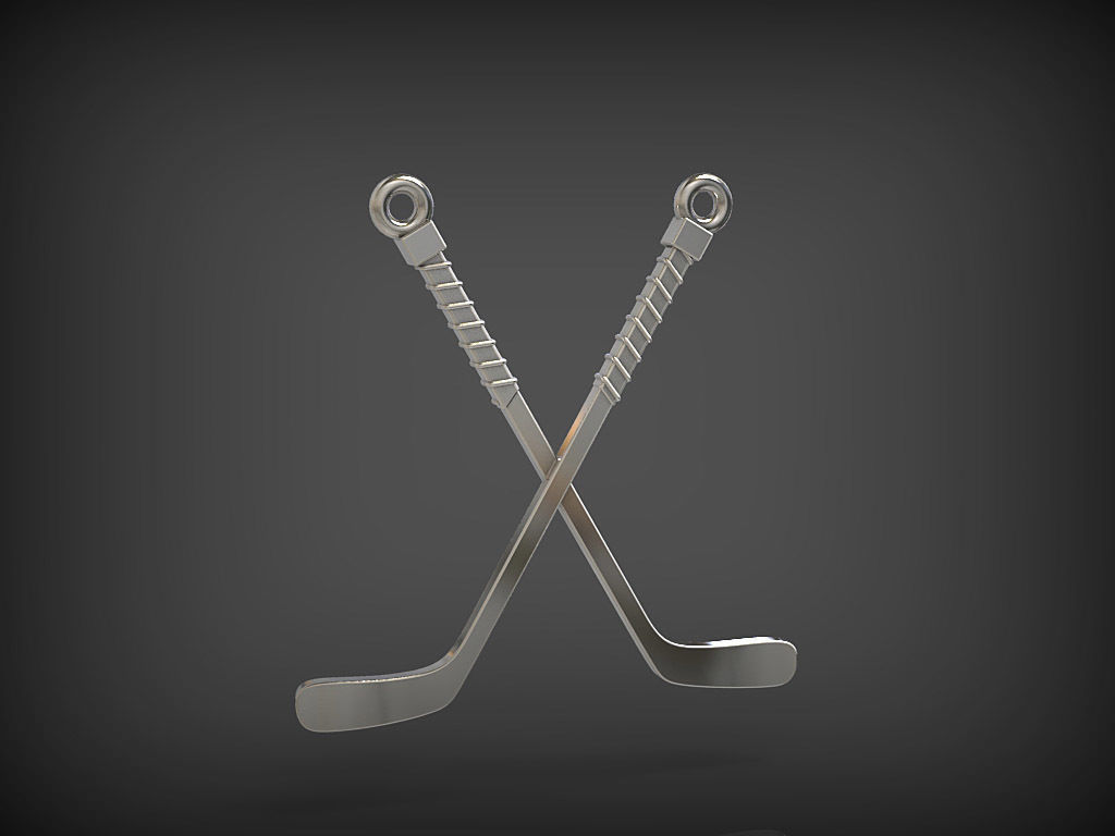 Hockey sticks - Pendant 3D print model_0