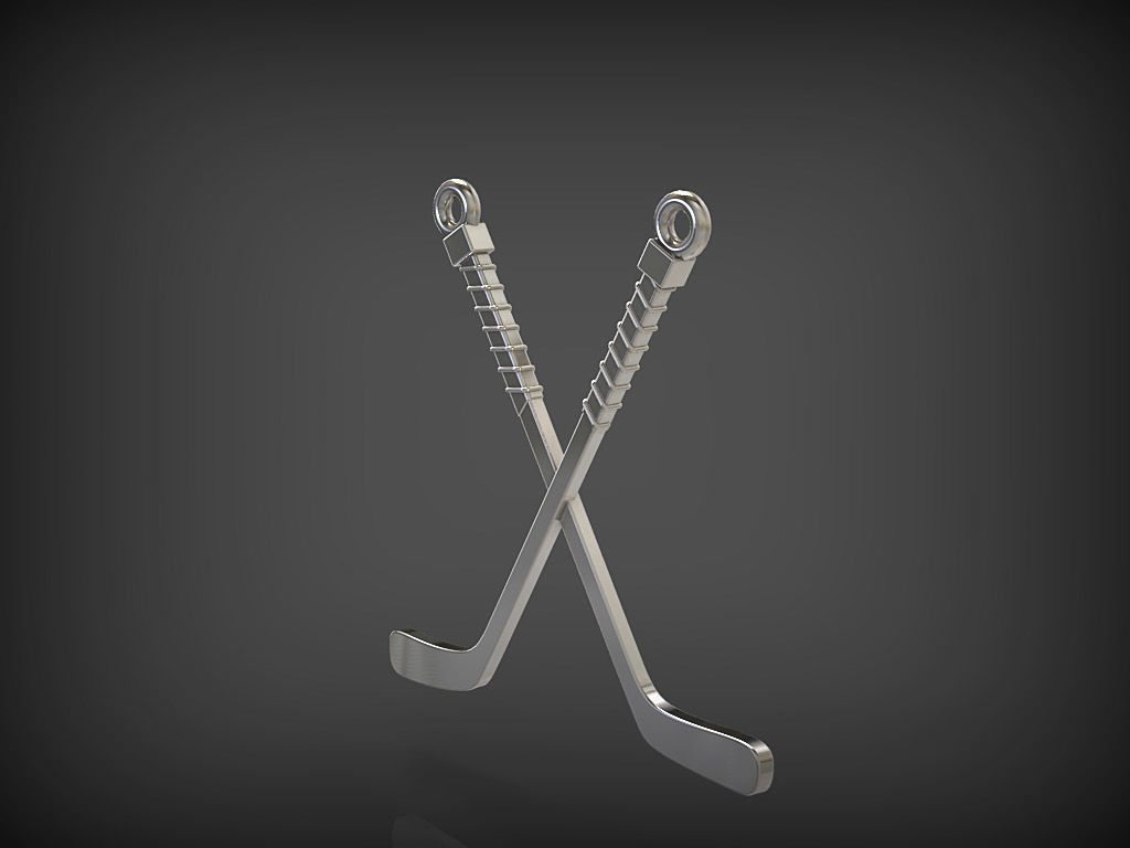 Hockey sticks - Pendant 3D print model_2