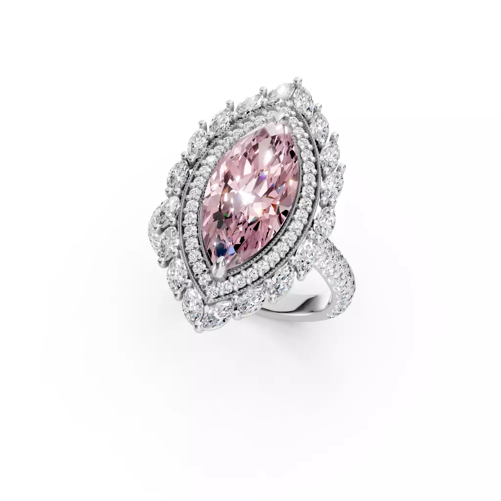 Pinky Marquise Diamond Ring 3D print model