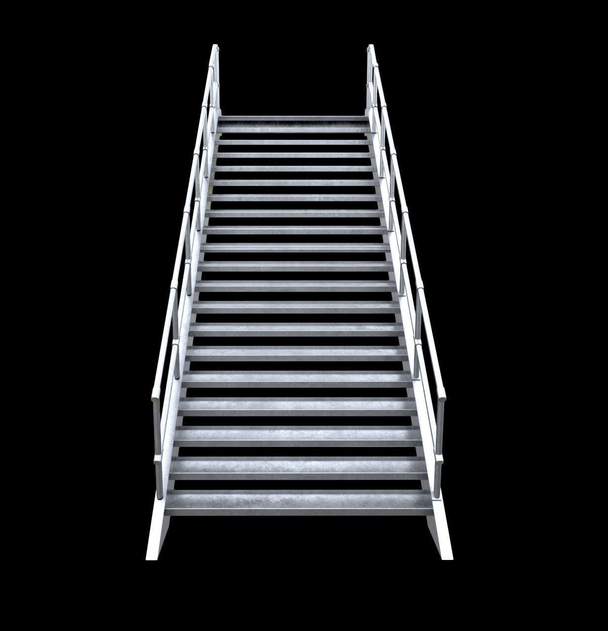 Metal Stairs - PBR - Textured Low-poly 3D model_3