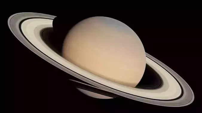 Saturn 16K Photorealistic Low-poly 3D model