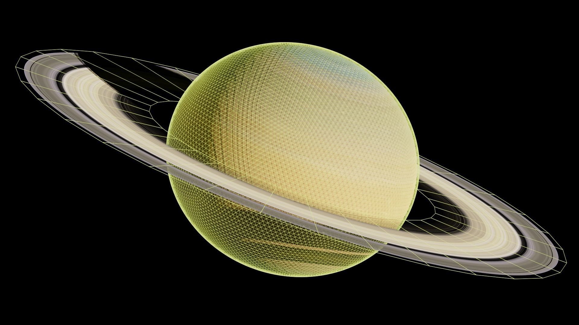 Saturn 16K Photorealistic Low-poly 3D model_55