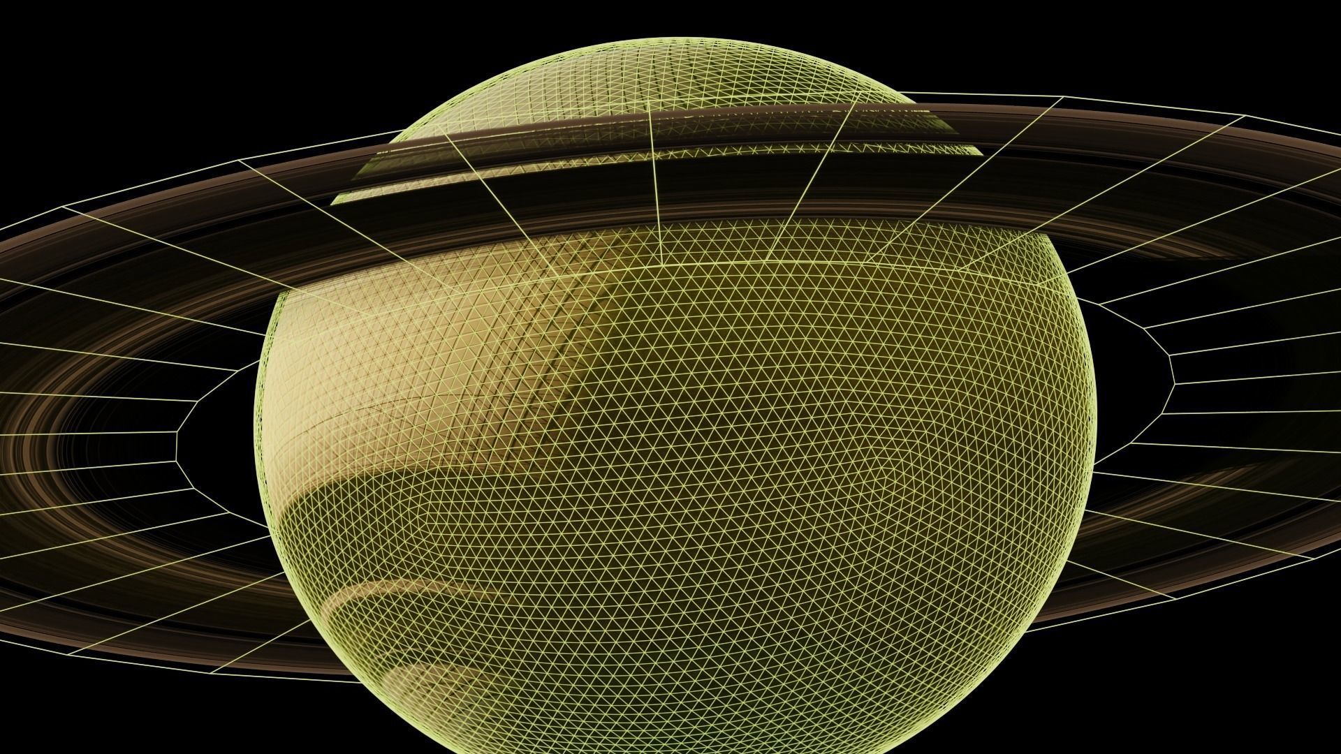 Saturn 16K Photorealistic Low-poly 3D model_56