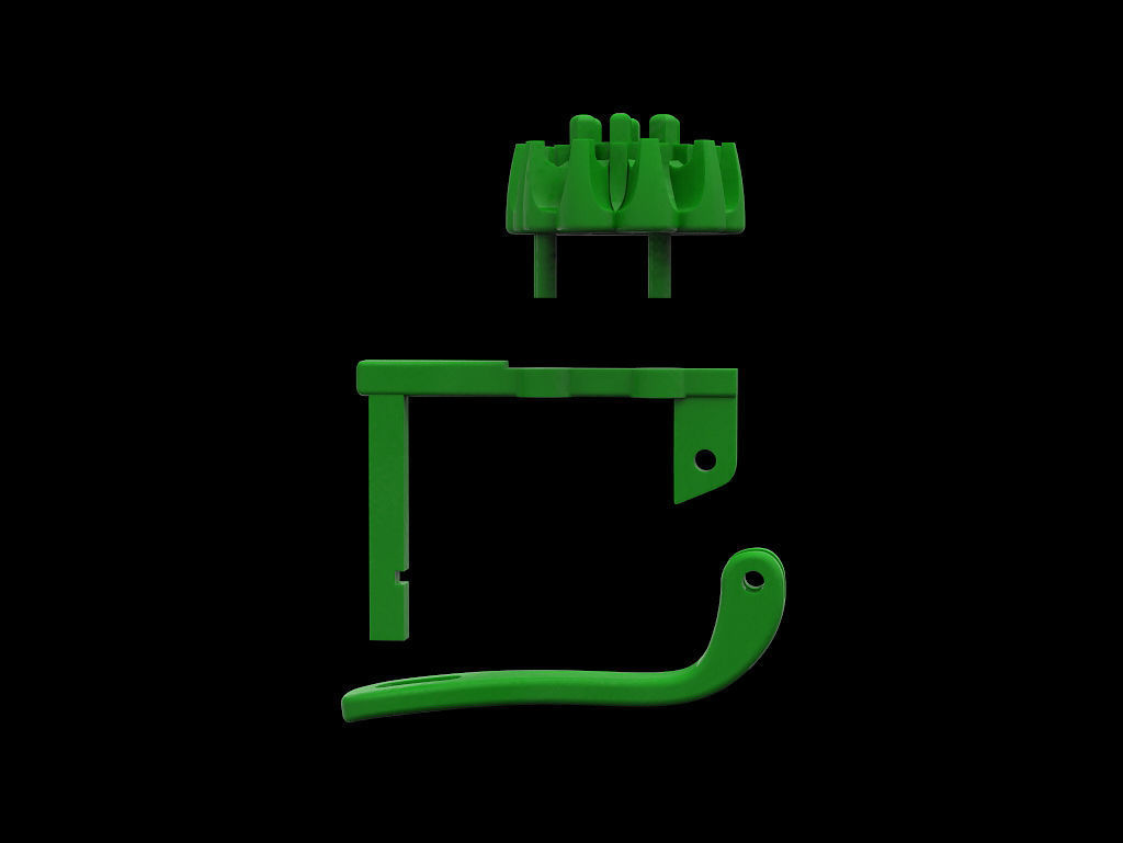 Earrings pair of in rose gold and diamonds 3D print model_4