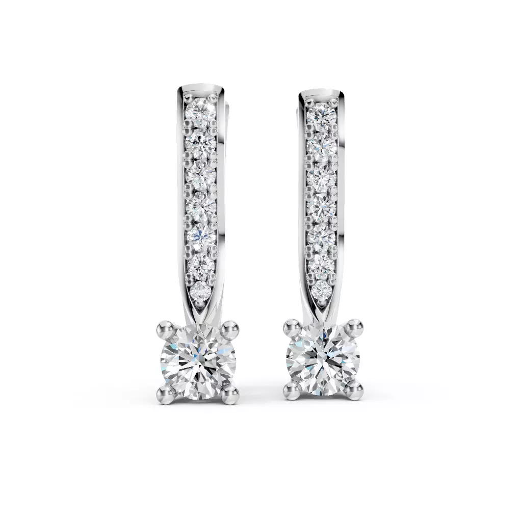 Solitaire Earrings 3D print model
