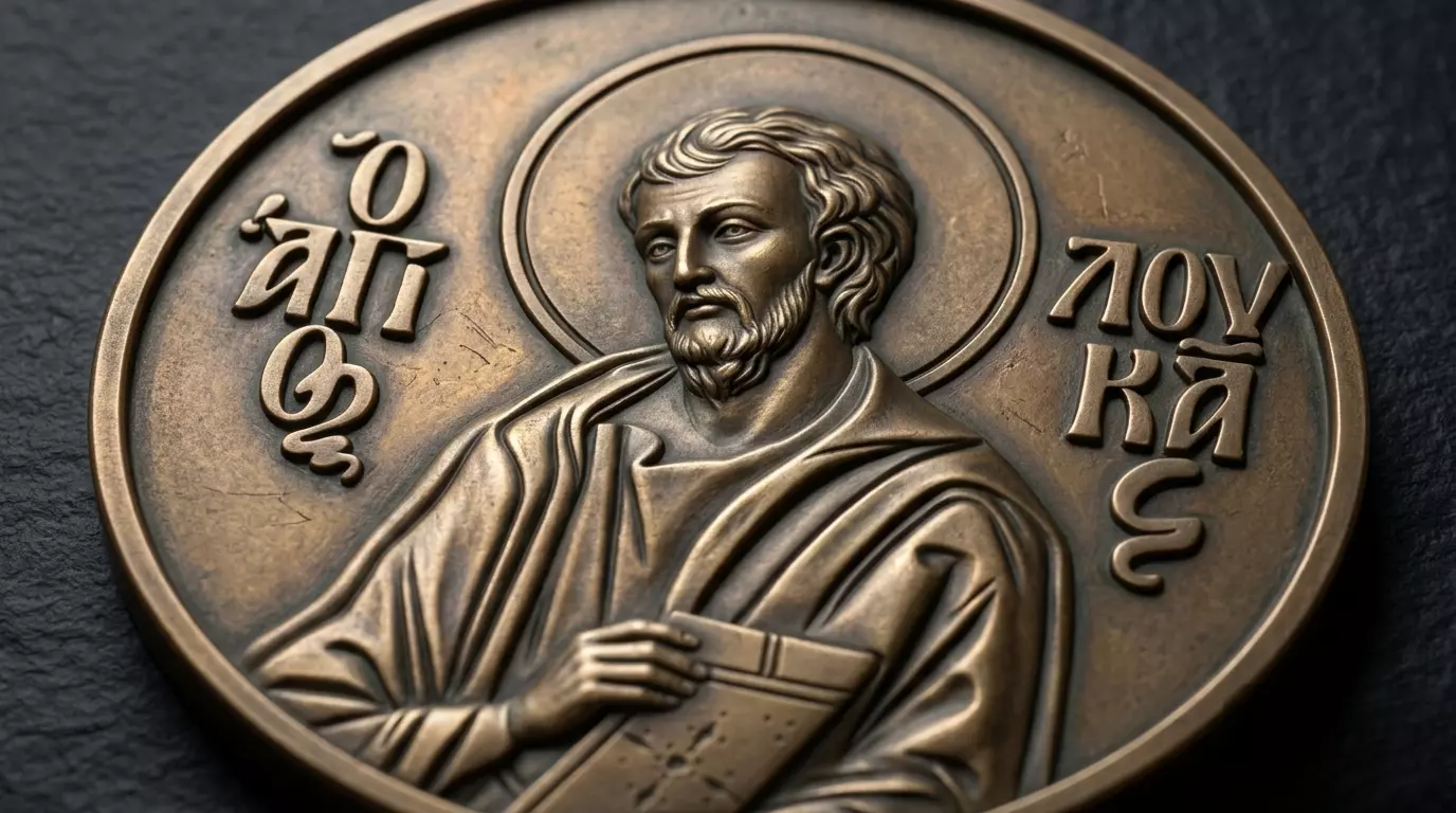 Saint Luke Bas Relief Medallion CNC and Jewelry Casting 3D print model