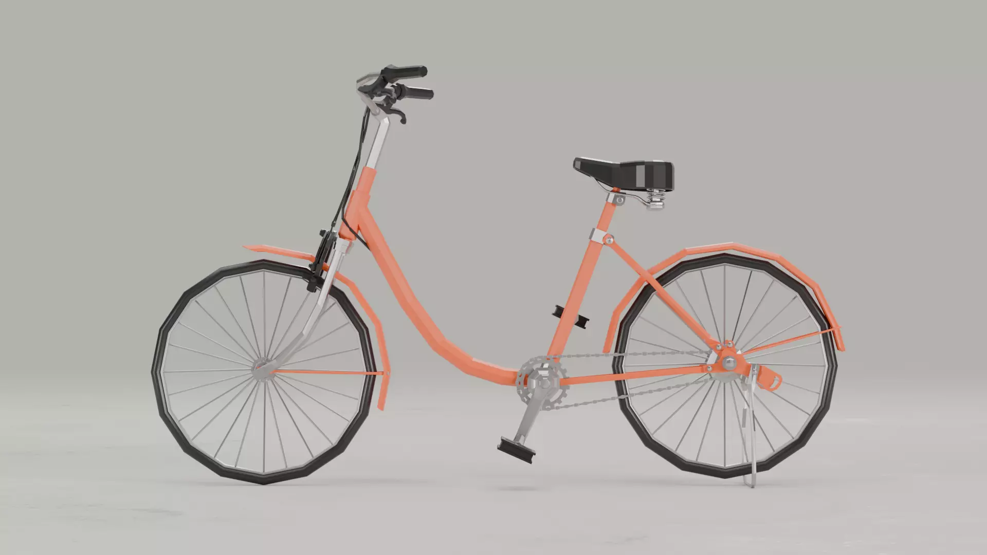 Bicycle Low-Poly 3D Model Free low-poly 3D model
