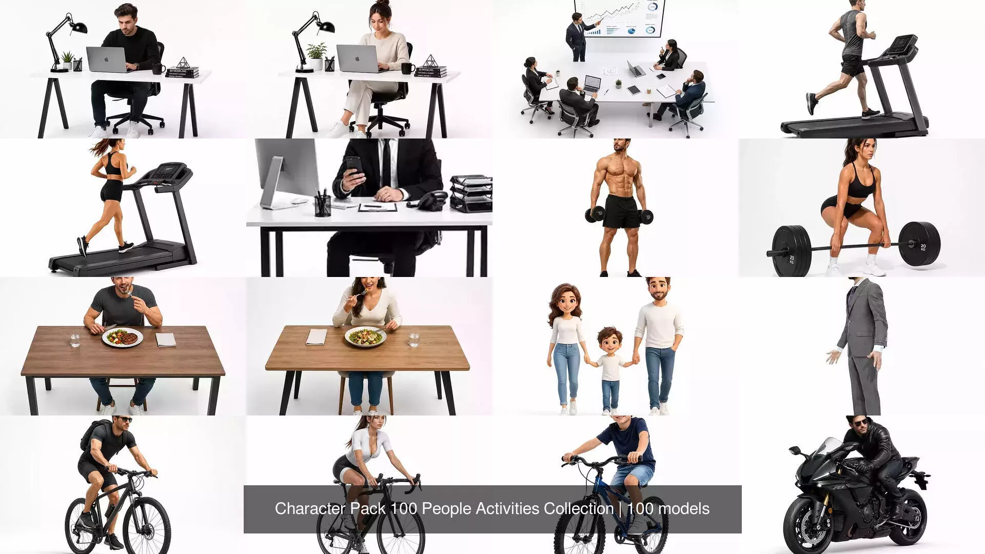 Character Pack 100 People Activities Collection