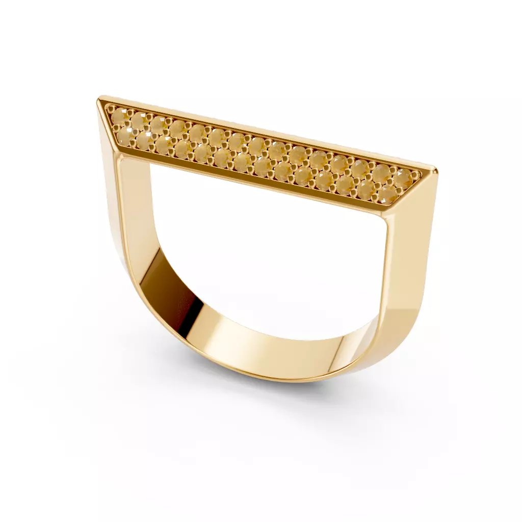 Minimalistic Pave Ring 3D print model