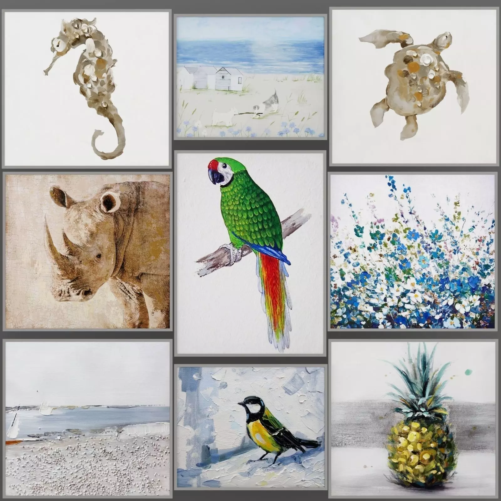 Collection of paintings 3D model_0