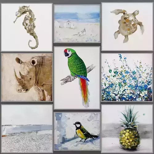 Collection of paintings 3D model