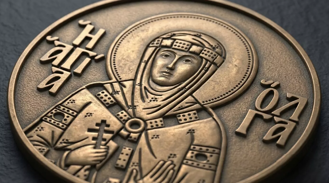 Saint Olga of Kiev Bas Relief Medallion CNC and Jewelry Casting 3D print model