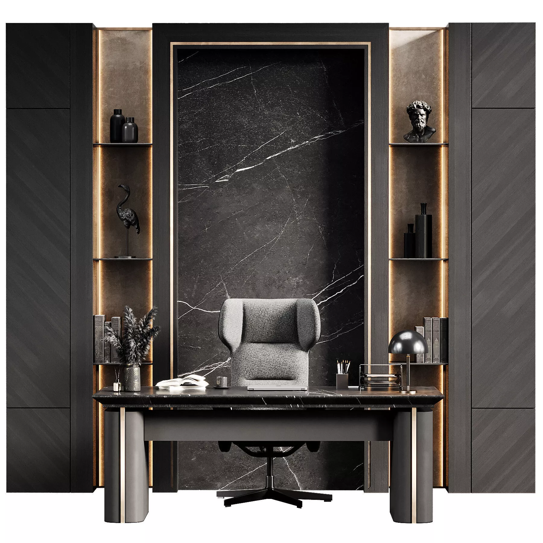 Boss Desk - Office Furniture 55 3D model