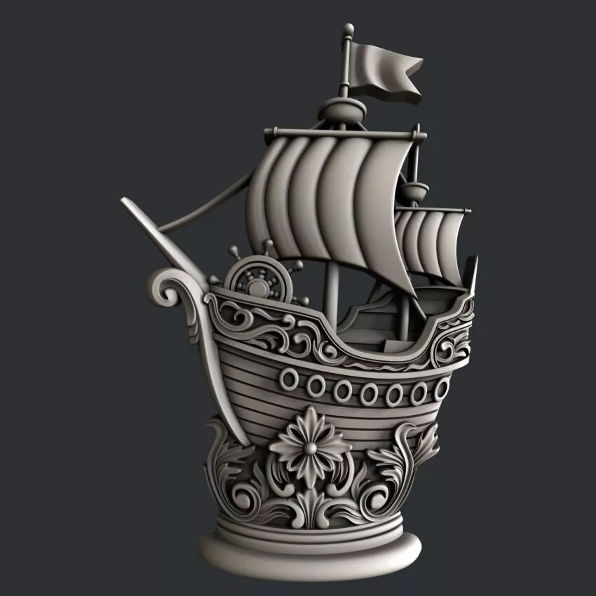 3d STL models for CNC router or 3dprinter ship 3D model