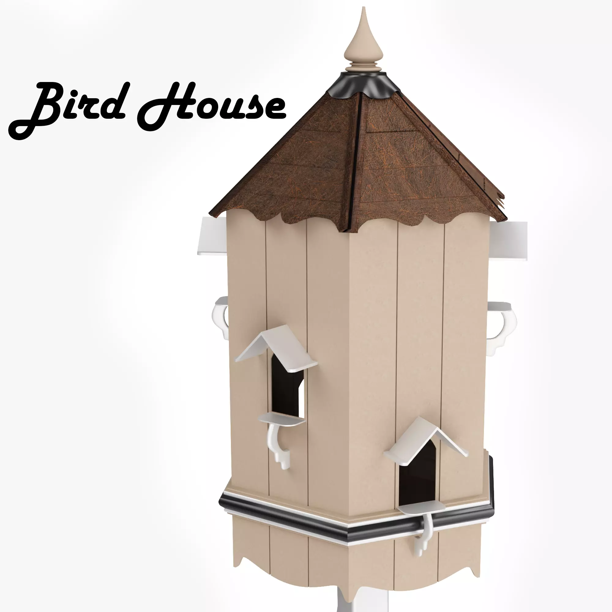 Bird House Low-poly 3D model