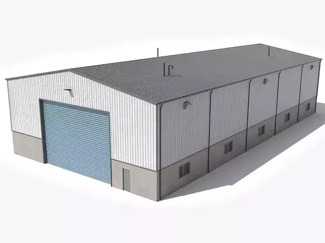 Warehouse Building 68 PBR Low Poly