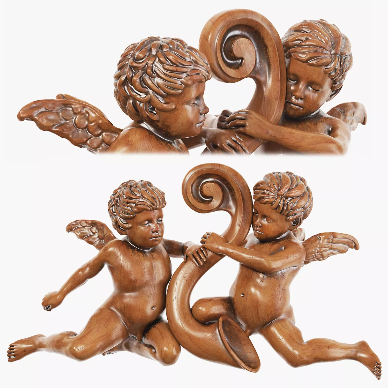 Statuette angel cupid 01 3D model