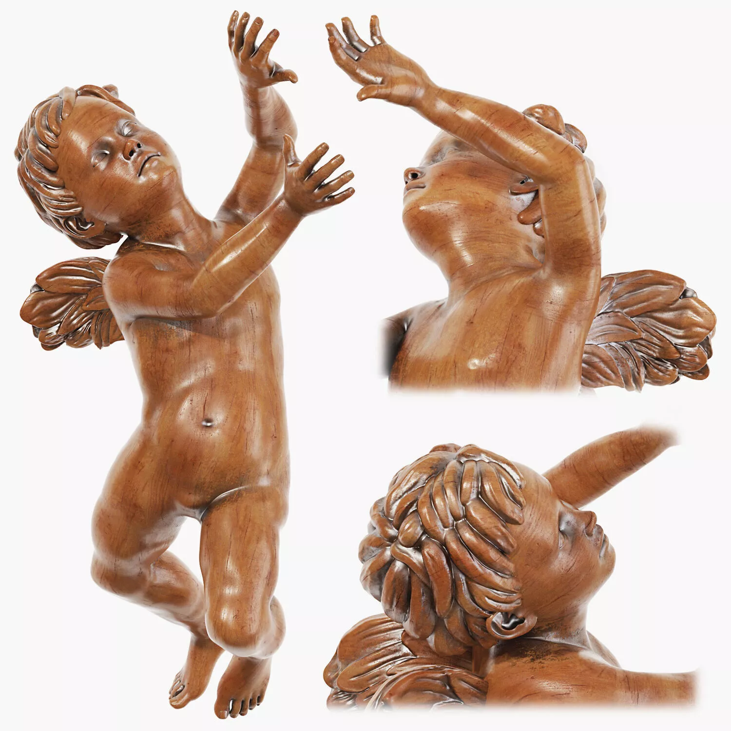 Statuette angel cupid 03 3D model