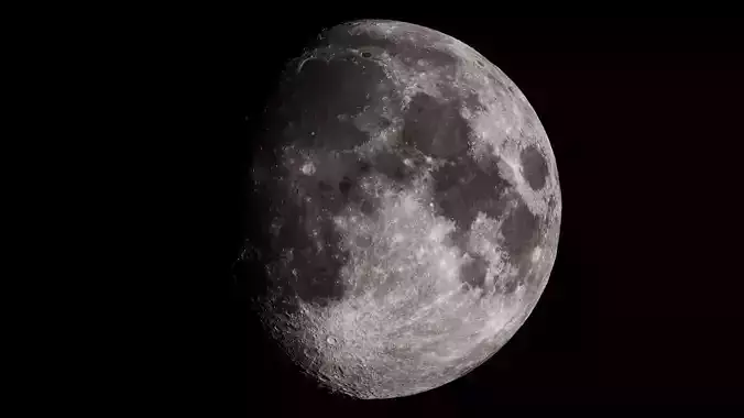 Moon 16K Photorealistic Low-poly 3D model