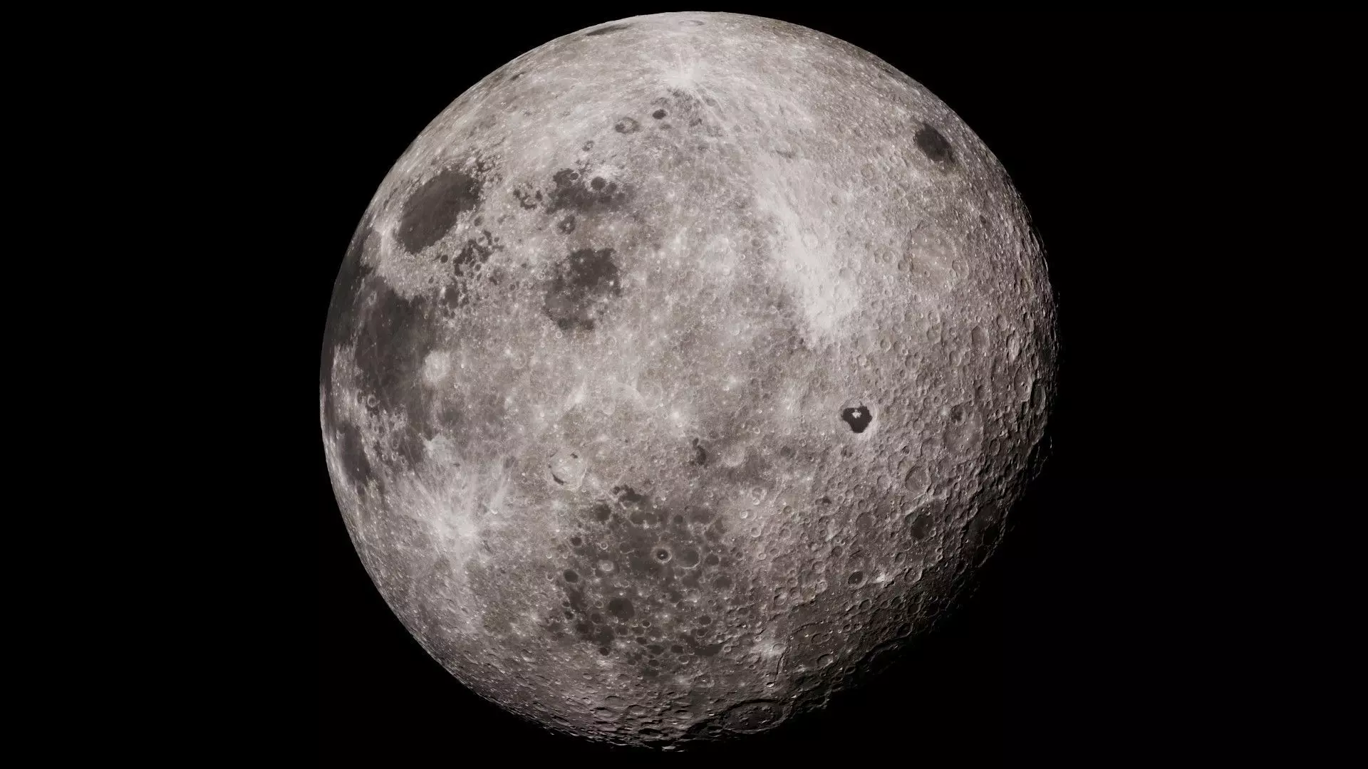 Moon 16K Photorealistic Low-poly 3D model_8