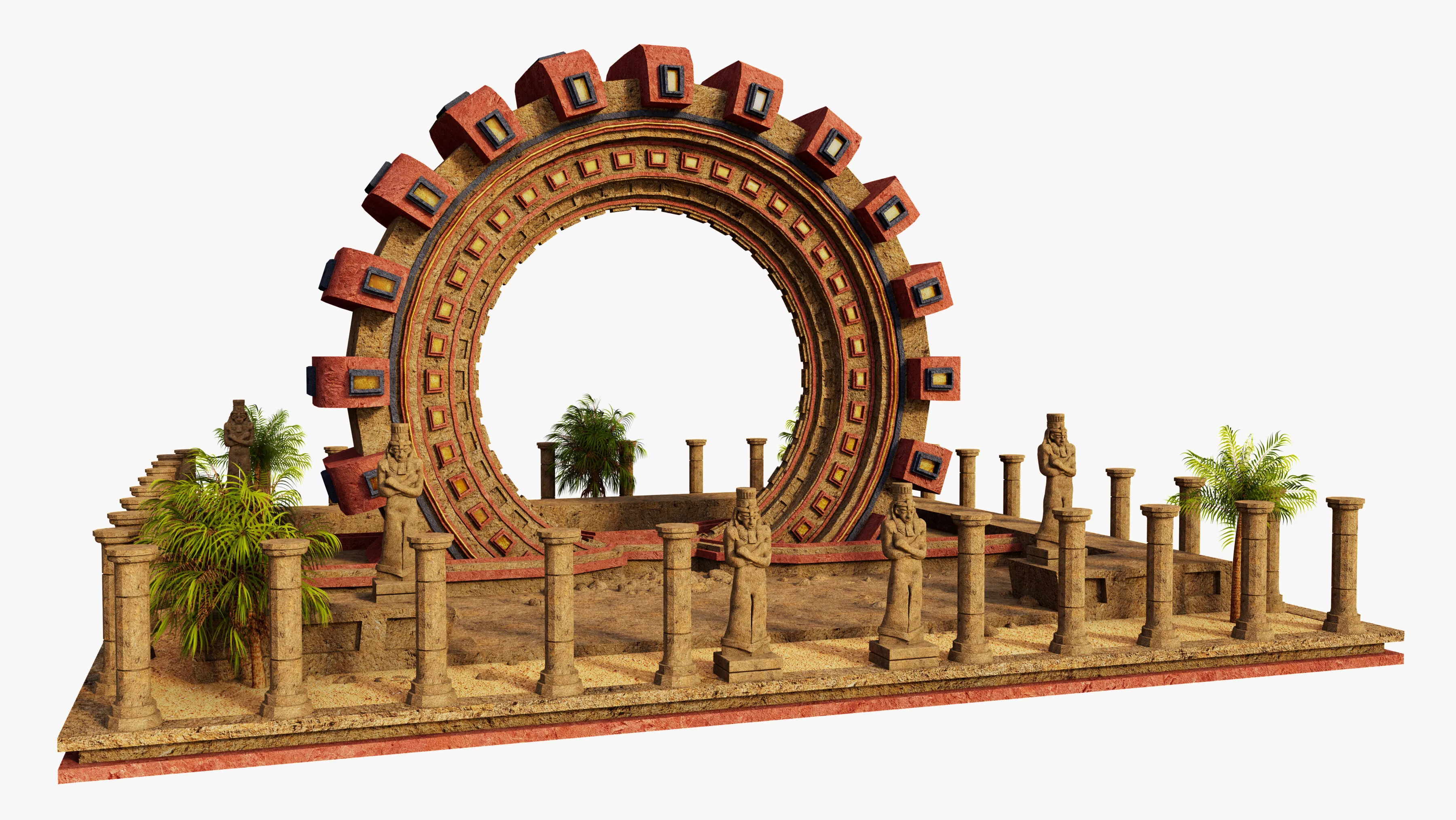 Fantasy Egyptian Stargate 3D model