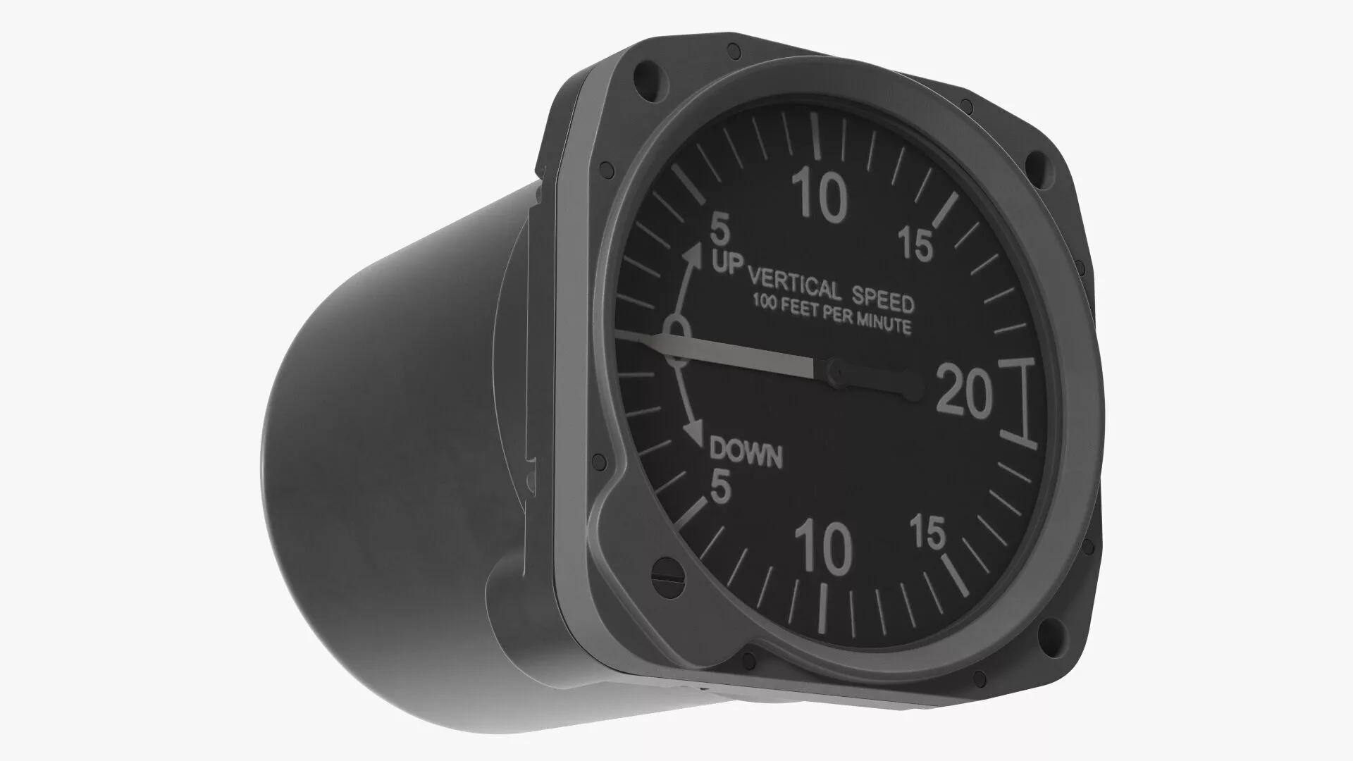 Mikrotechna Climb Rate Aircraft Gauge Rigged 3D model