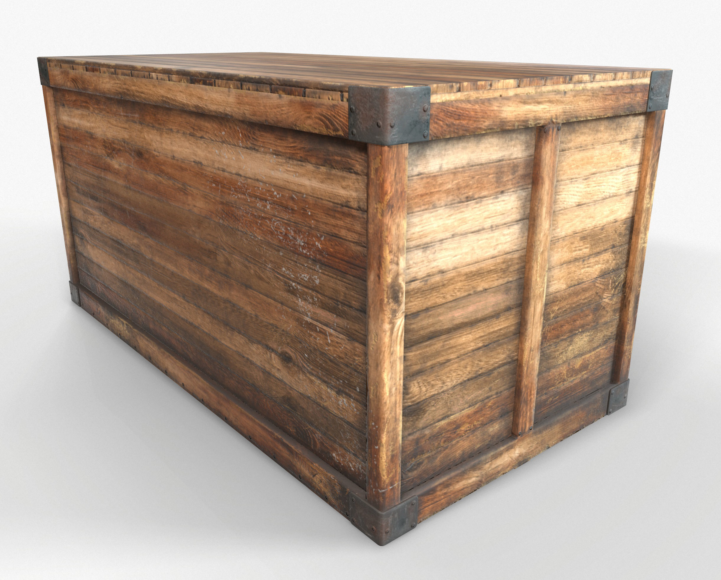 Retro Crate Collection Game Ready PBR Textures Low Poly Low-poly 3D model_40