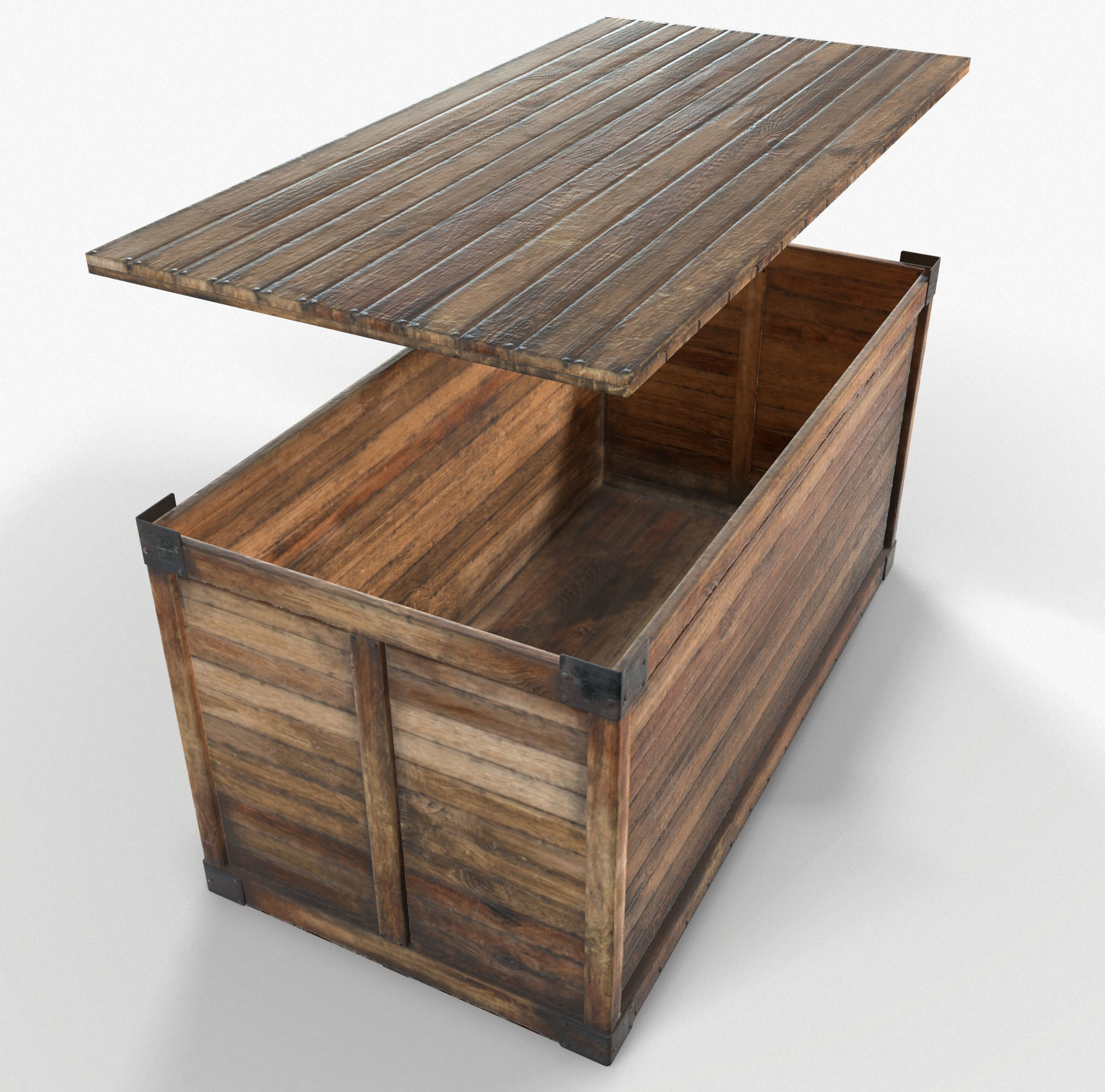 Retro Crate Collection Game Ready PBR Textures Low Poly Low-poly 3D model_41