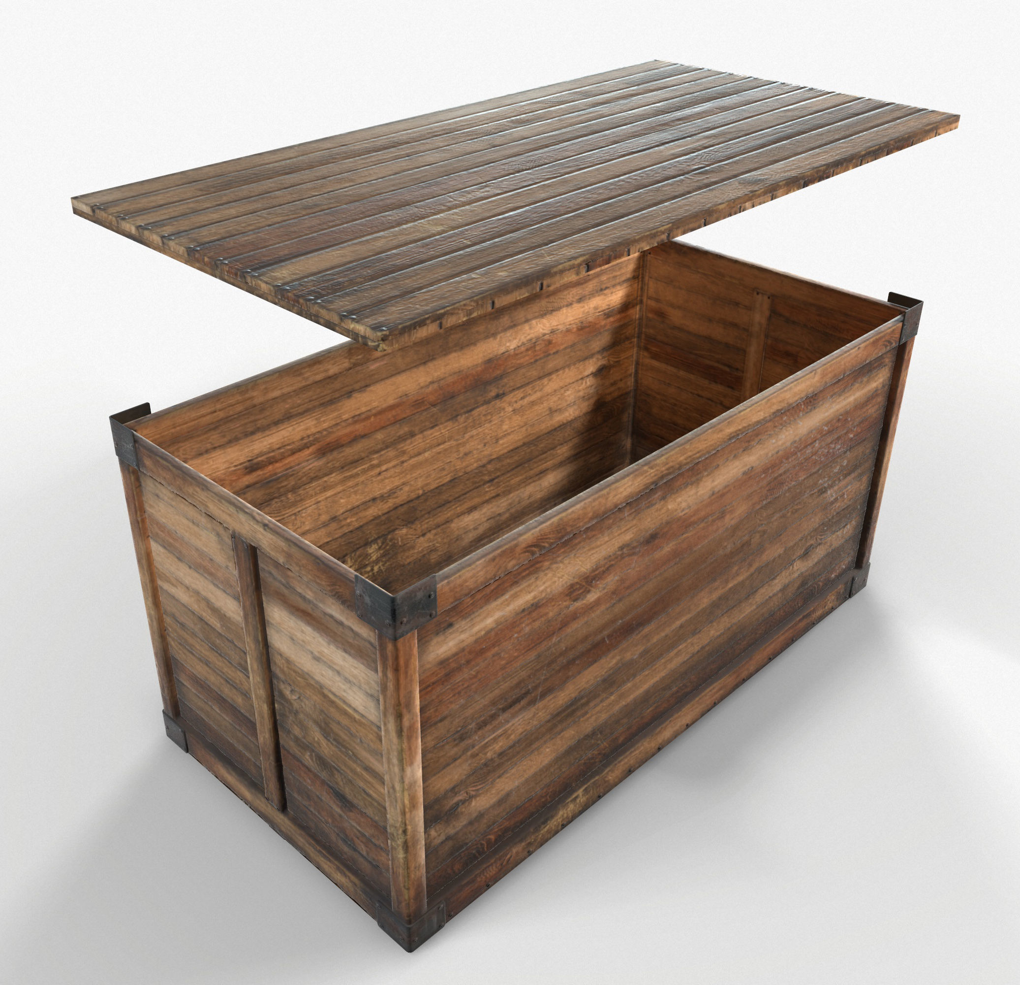 Retro Crate Collection Game Ready PBR Textures Low Poly Low-poly 3D model_43