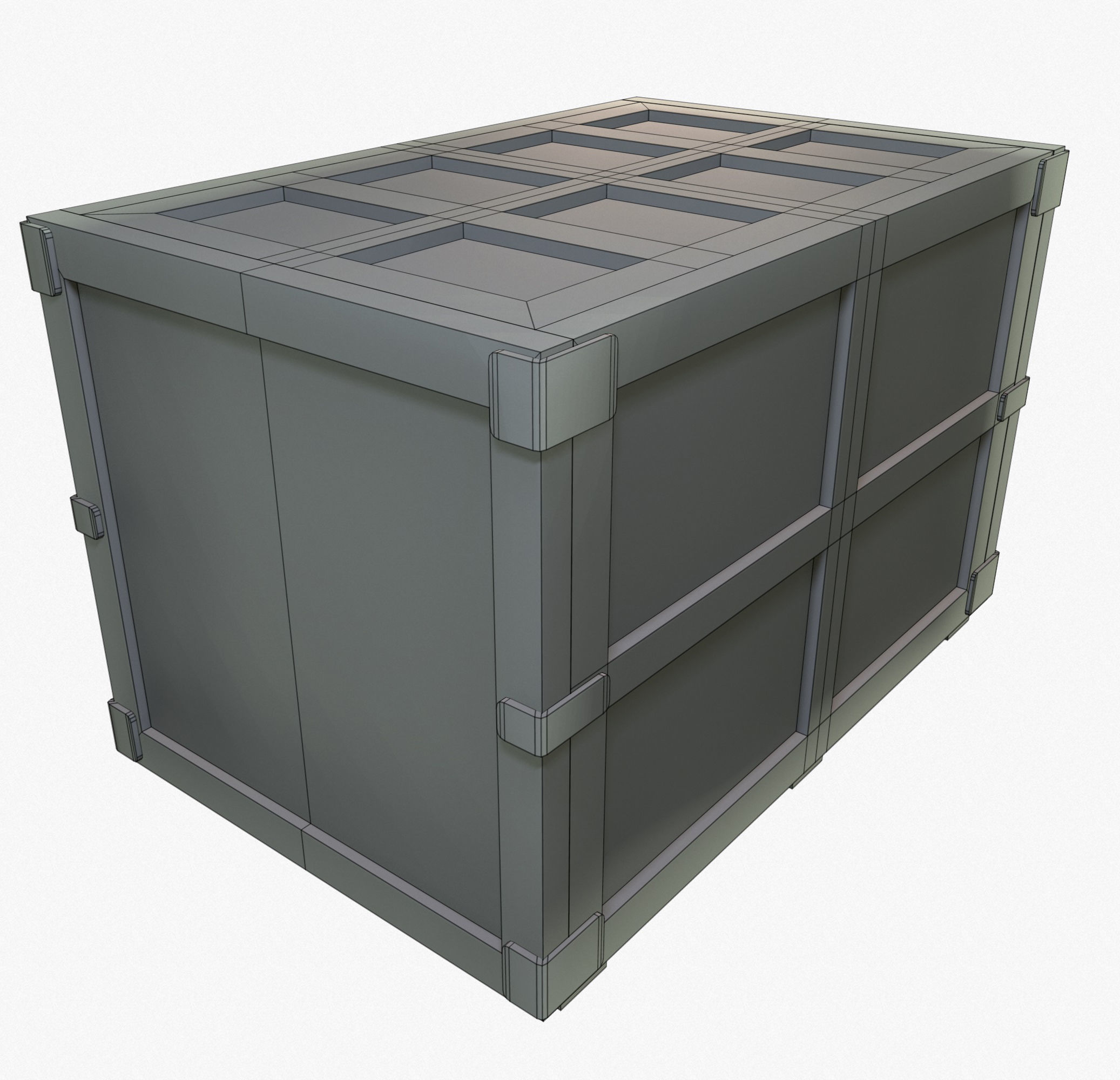 Retro Crate Collection Game Ready PBR Textures Low Poly Low-poly 3D model_66