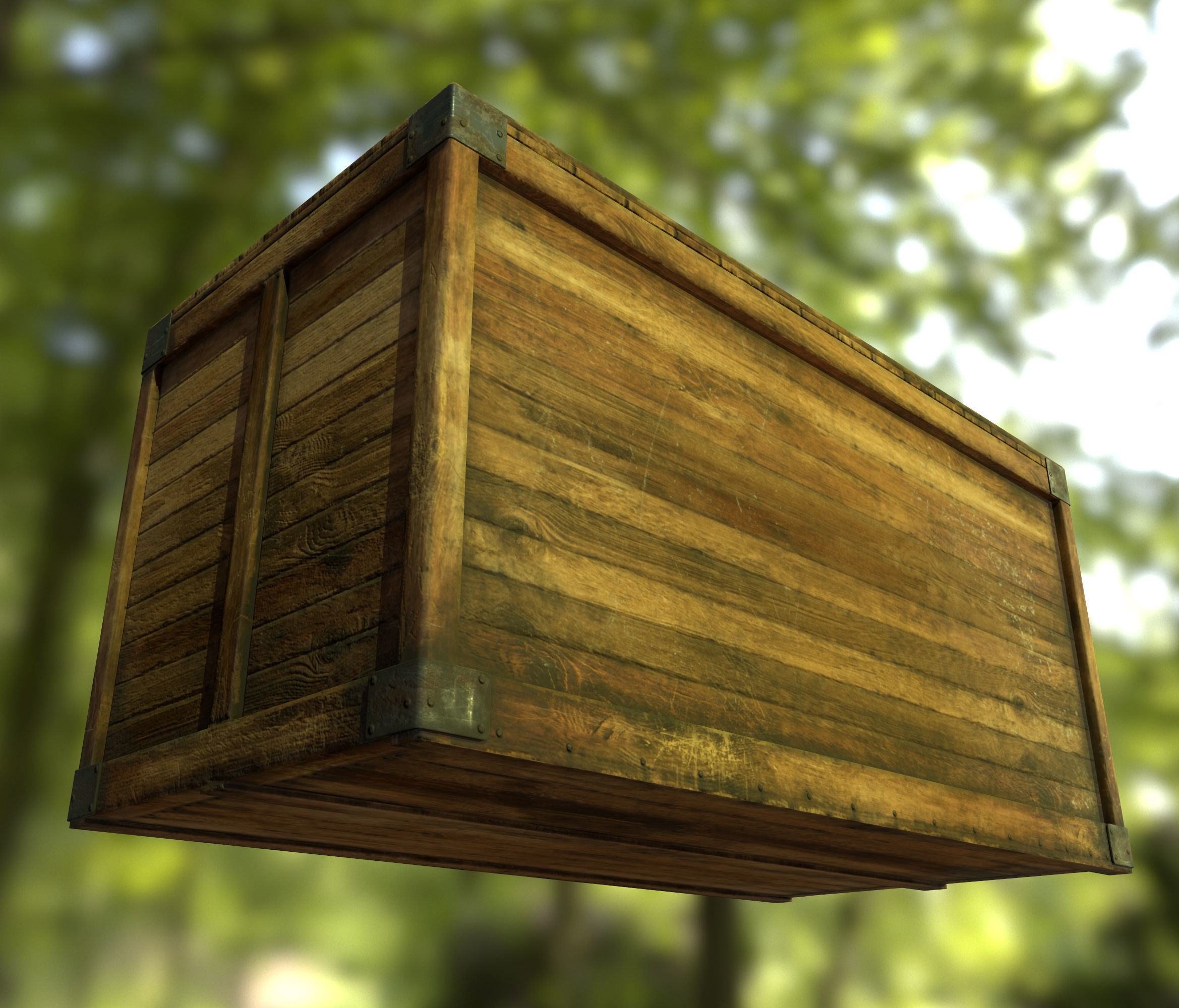 Retro Crate Collection Game Ready PBR Textures Low Poly Low-poly 3D model_51