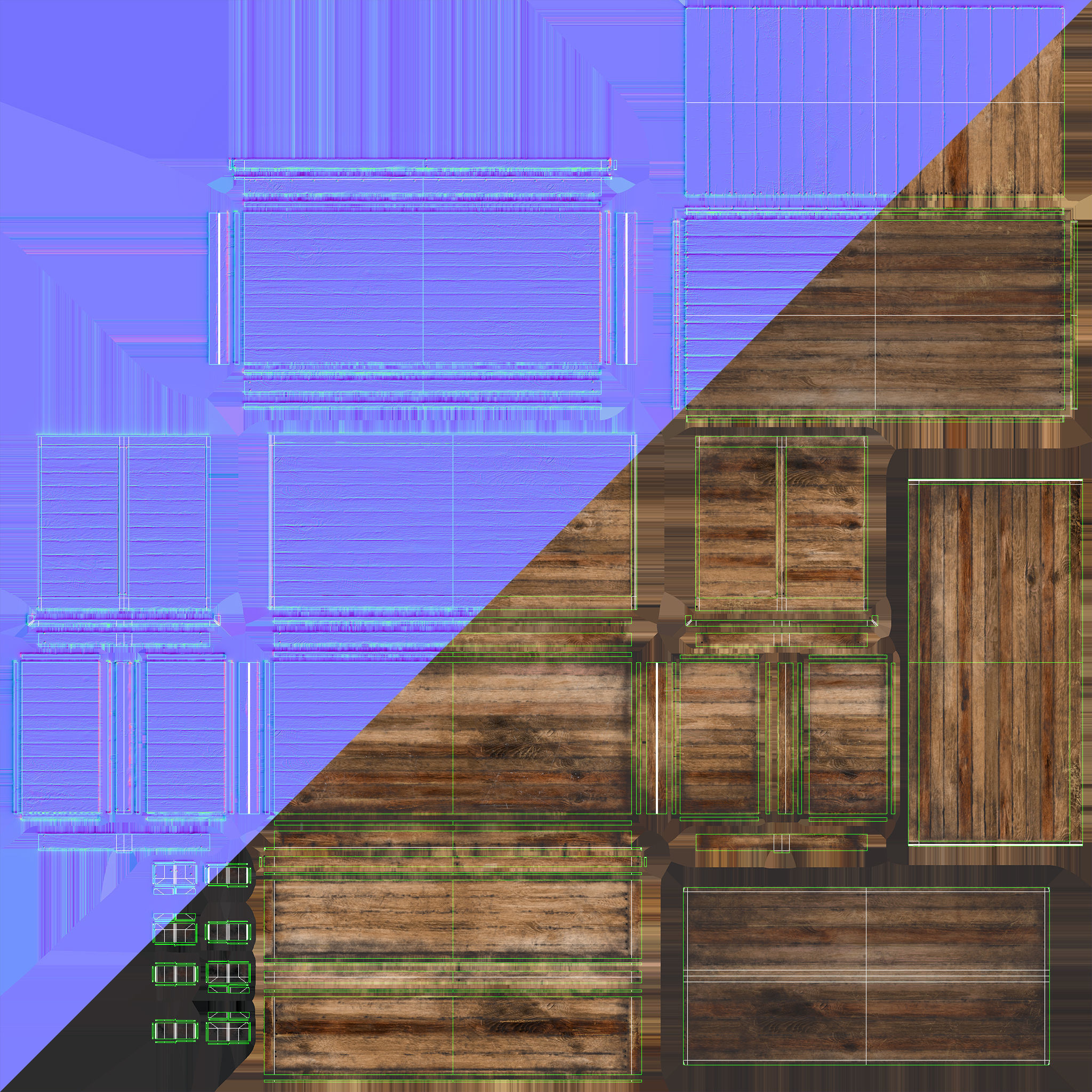 Retro Crate Collection Game Ready PBR Textures Low Poly Low-poly 3D model_52