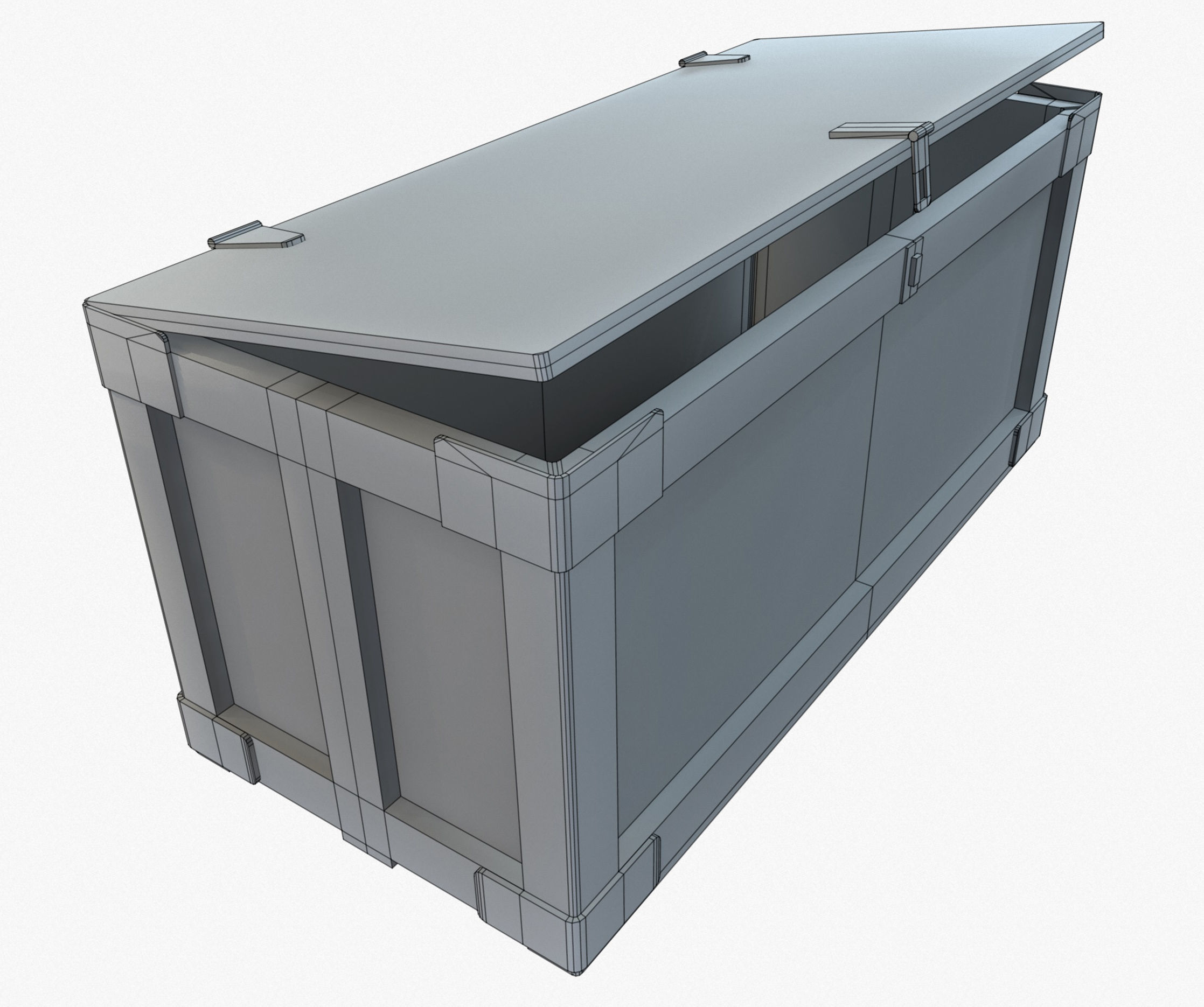 Retro Crate Collection Game Ready PBR Textures Low Poly Low-poly 3D model_30