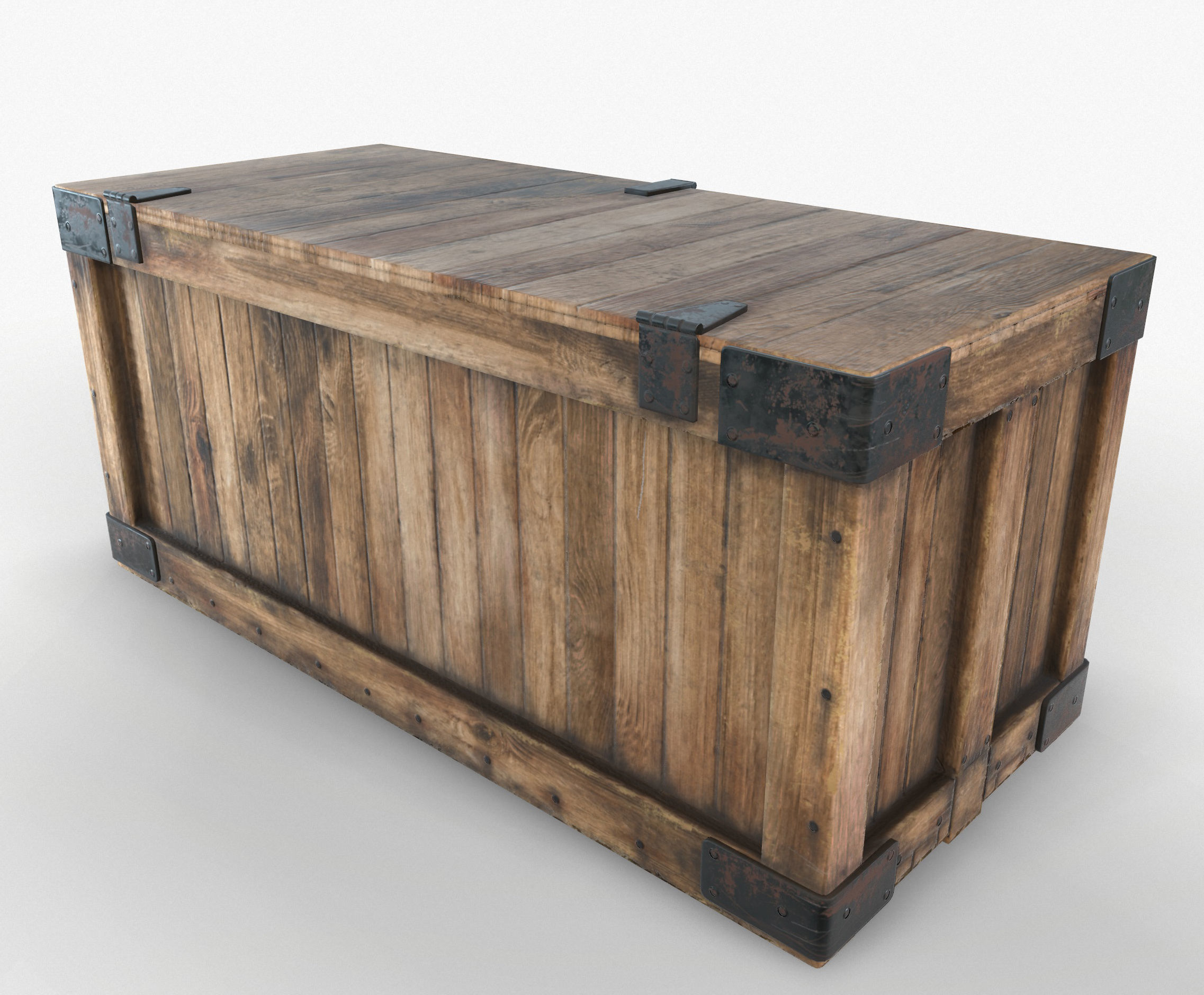 Retro Crate Collection Game Ready PBR Textures Low Poly Low-poly 3D model_22