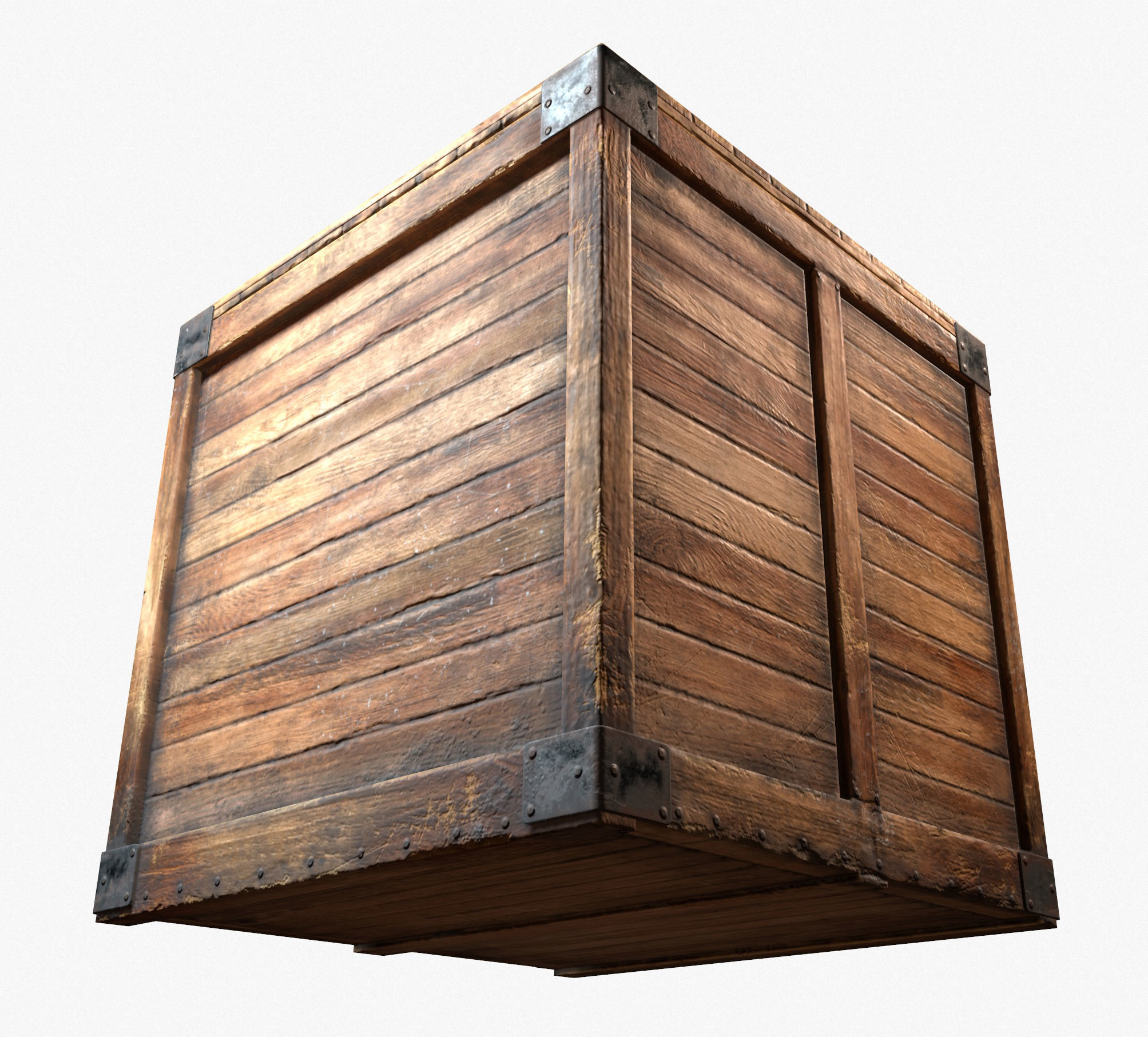 Retro Crate Collection Game Ready PBR Textures Low Poly Low-poly 3D model_5