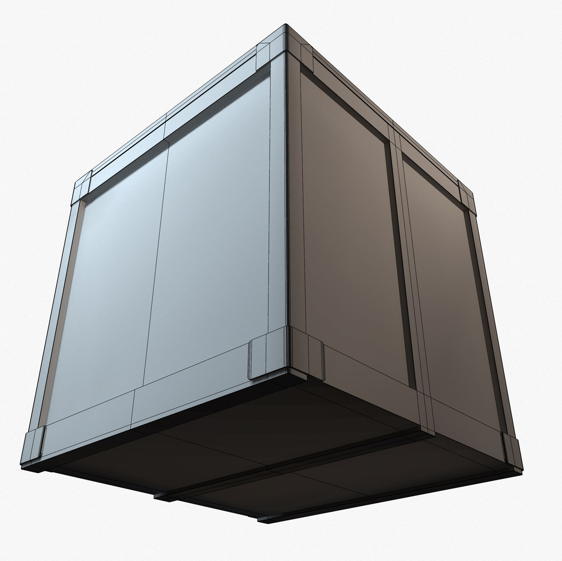 Retro Crate Collection Game Ready PBR Textures Low Poly Low-poly 3D model_12