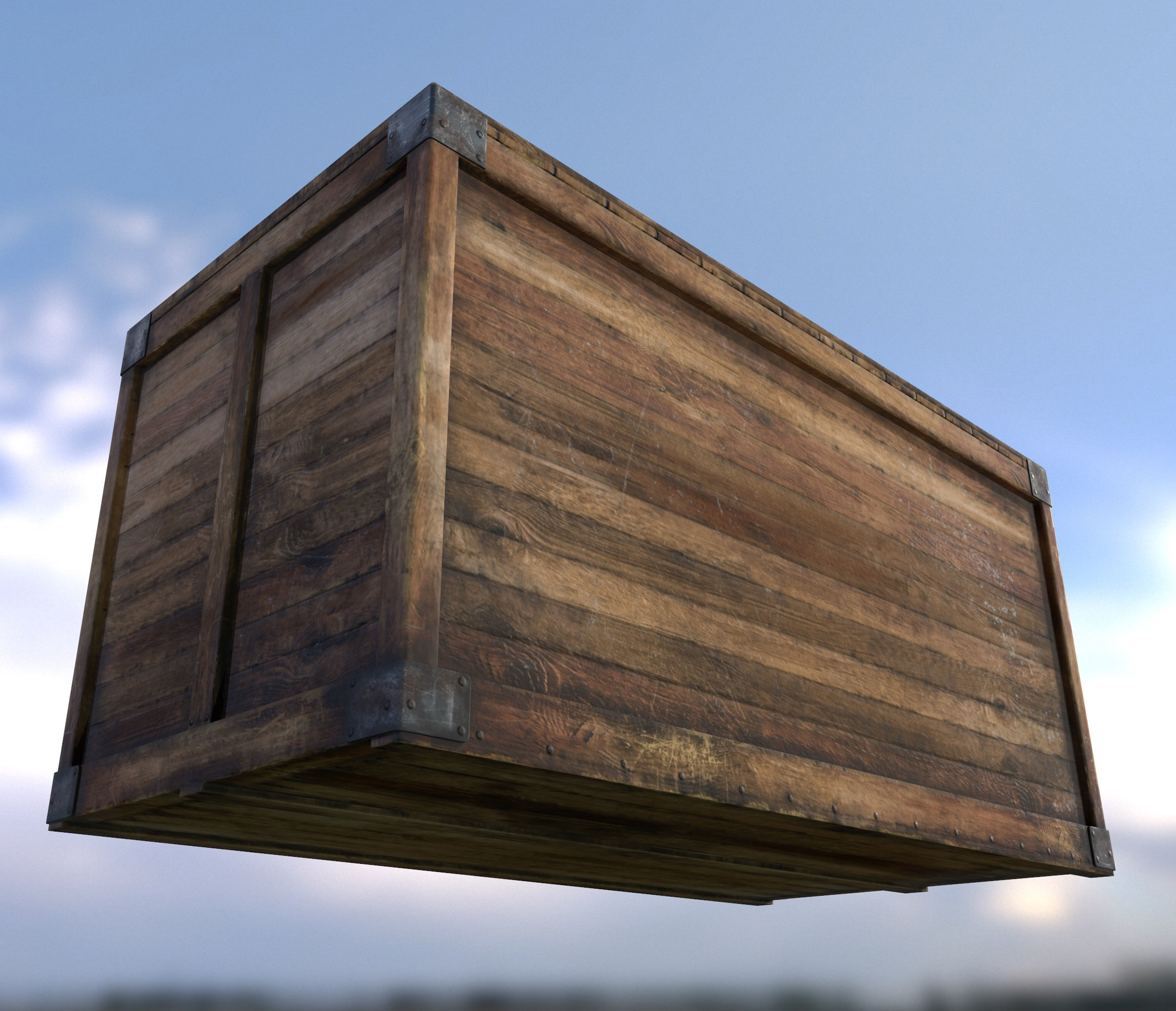 Retro Crate Collection Game Ready PBR Textures Low Poly Low-poly 3D model_50