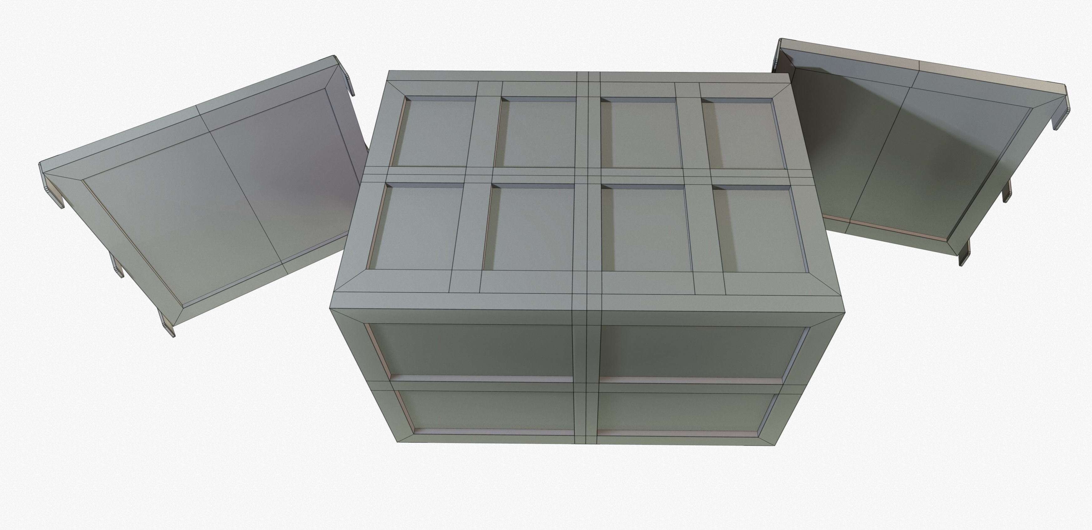 Retro Crate Collection Game Ready PBR Textures Low Poly Low-poly 3D model_64